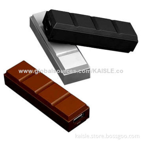 Power Banks with 2,600mAh Capacity, Chocolate 18650 Battery, Short-circuit Protection